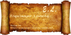 Engelmayer Levente névjegykártya