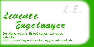 levente engelmayer business card